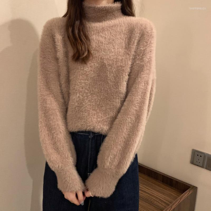 Women' Sweaters Women Half High Collar Pullovers Sweater Quality Oversized Jumper Split Fall Winter Clothes Korean Fashion 6 Colors B15210, Black
Women' Sweaters Women Half High Collar Pullovers Sweater Quality Oversized Jumper Split Fall Winter Clothes Korean Fashion 6 Colors B15210, Black