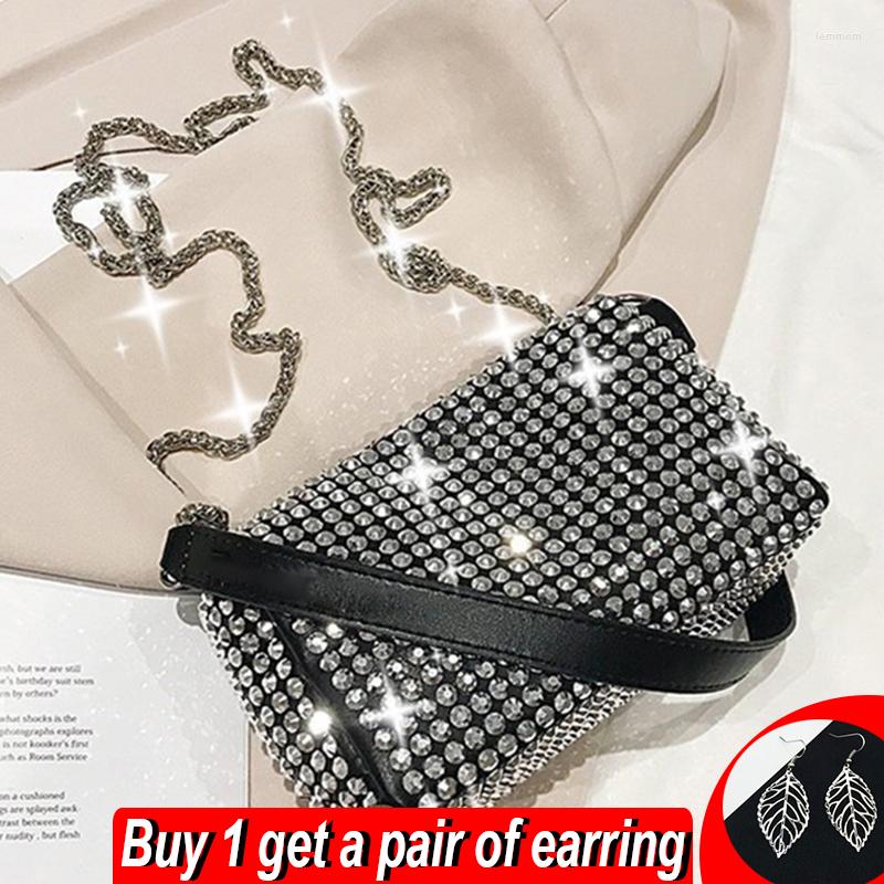 Evening Bags Trendy Bright Diamond Shoulder Bag Women PU Leather Crossbody Chains Small Pillow Handbag Elegant Lady Tote Pouch Bolsa, Black
Evening Bags Trendy Bright Diamond Shoulder Bag Women PU Leather Crossbody Chains Small Pillow Handbag Elegant Lady Tote Pouch Bolsa, Black