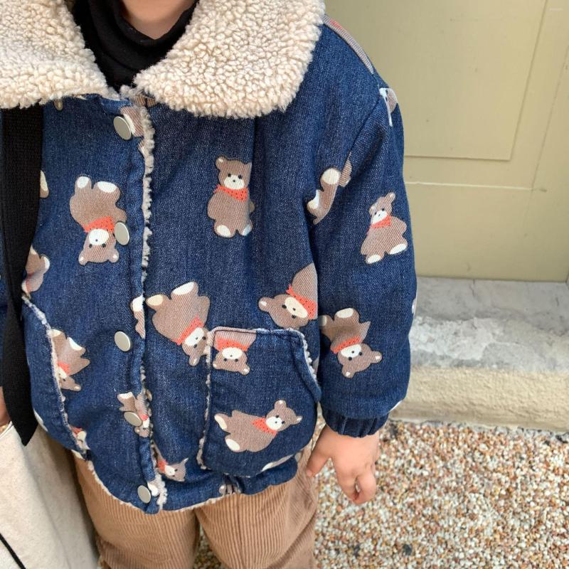Jackets 3937E Korean Children Denim Cotton-padded Jacket Plus Velvet Coat 2022 Winter Boy's Warm Cotton Cartoon Girl's, Blue coat
Jackets 3937E Korean Children Denim Cotton-padded Jacket Plus Velvet Coat 2022 Winter Boy's Warm Cotton Cartoon Girl's, Blue coat