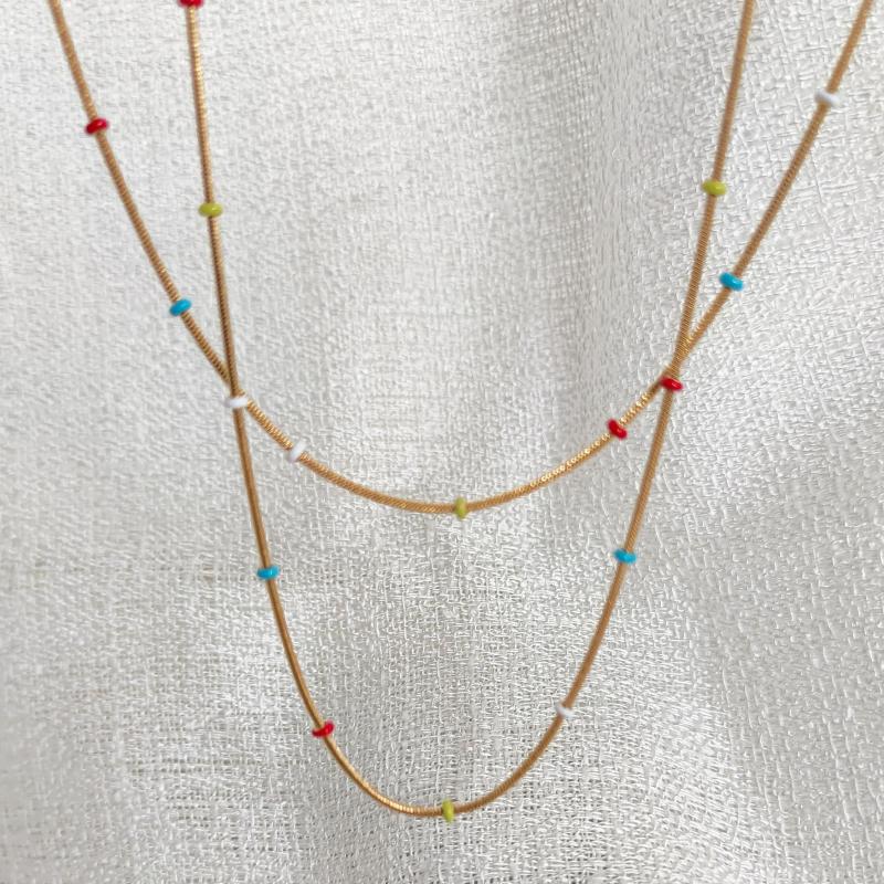 Chains Colorful Enamel Beads Thin Necklace For Women Stainless Steel Chain Dainty Minimalist Jewelry 2022 Summer
Chains Colorful Enamel Beads Thin Necklace For Women Stainless Steel Chain Dainty Minimalist Jewelry 2022 Summer