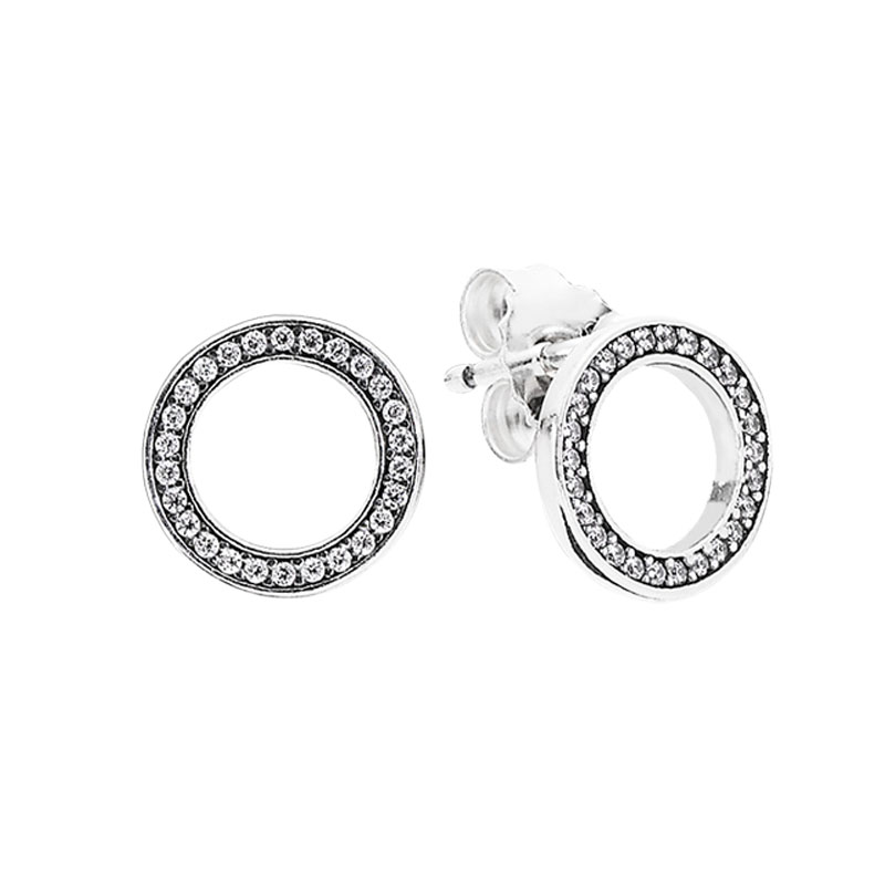 925 Sterling Silver Sparkling Circle Stud Earrings For Women Girls with Original Box Set designer Jewelry for Pandora CZ diamond Earring
925 Sterling Silver Sparkling Circle Stud Earrings For Women Girls with Original Box Set designer Jewelry for Pandora CZ diamond Earring