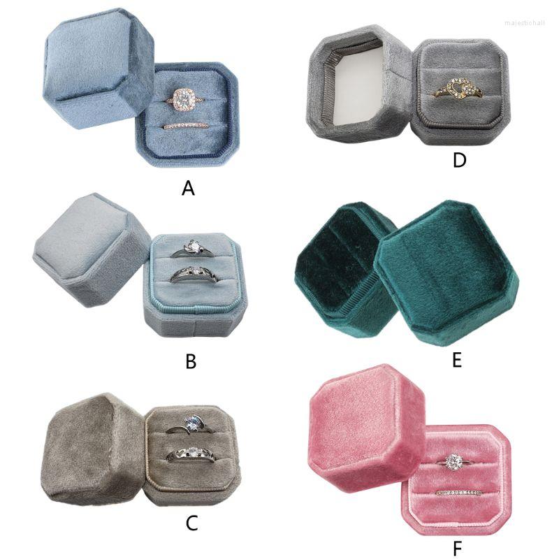 Jewelry Pouches Elegant Octagon Velvet Double Slot Ring Box Wedding Engagement Ceremony Storage With Detachable Lid
Jewelry Pouches Elegant Octagon Velvet Double Slot Ring Box Wedding Engagement Ceremony Storage With Detachable Lid