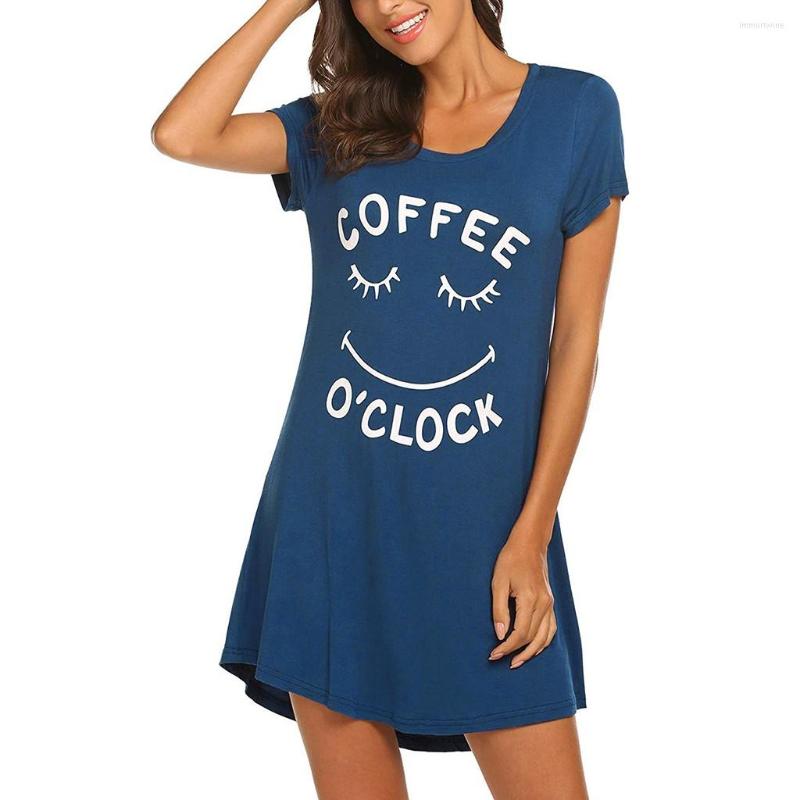 Women's Sleepwear Fashionable Practical Pajamas Women's Ladies Short Sleeve Casual Cartoon Print Comfy Nightgown Sleep Dress, Blue
Women's Sleepwear Fashionable Practical Pajamas Women's Ladies Short Sleeve Casual Cartoon Print Comfy Nightgown Sleep Dress, Blue