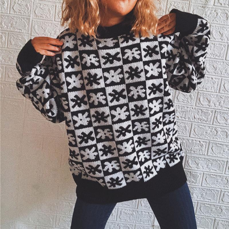 Women' Sweaters Women' Autumn Sweater Casual Fashion Commuter Style Long-sleeved Round Neck Checked Pattern Warmth Slim Knitted, Black
Women' Sweaters Women' Autumn Sweater Casual Fashion Commuter Style Long-sleeved Round Neck Checked Pattern Warmth Slim Knitted, Black