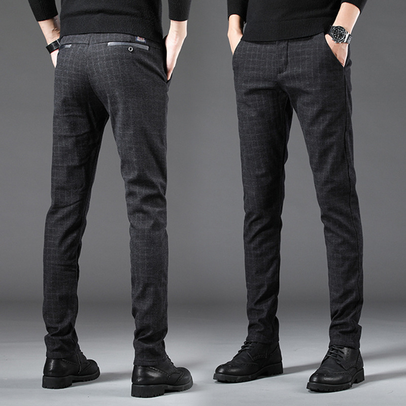 Men's Pants Spring NonIron Dress Men Classic Pants Fashion Business Chino Pant Male Stretch Slim Fit Elastic Long Casual Black Trouser 221010