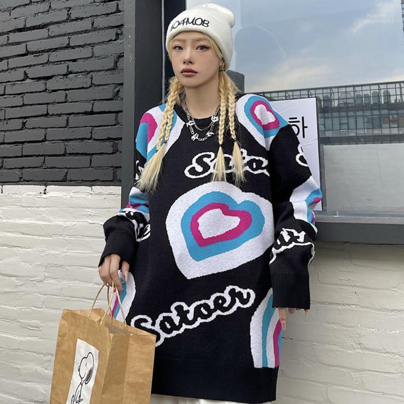 Women's Sweaters Women's Korean Winter Women Sweater Top Retro Harajuku Style American Street Jacquard Casual Loose Thicken Knitted, Black
Women's Sweaters Women's Korean Winter Women Sweater Top Retro Harajuku Style American Street Jacquard Casual Loose Thicken Knitted, Black