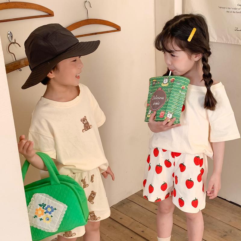 Clothing Sets Kids Summer Cotton Cartoon Bear Clothes Children Unisex Loose Short Sleeve Tee And Shorts 2pcs Outfits, Bear print
Clothing Sets Kids Summer Cotton Cartoon Bear Clothes Children Unisex Loose Short Sleeve Tee And Shorts 2pcs Outfits, Bear print