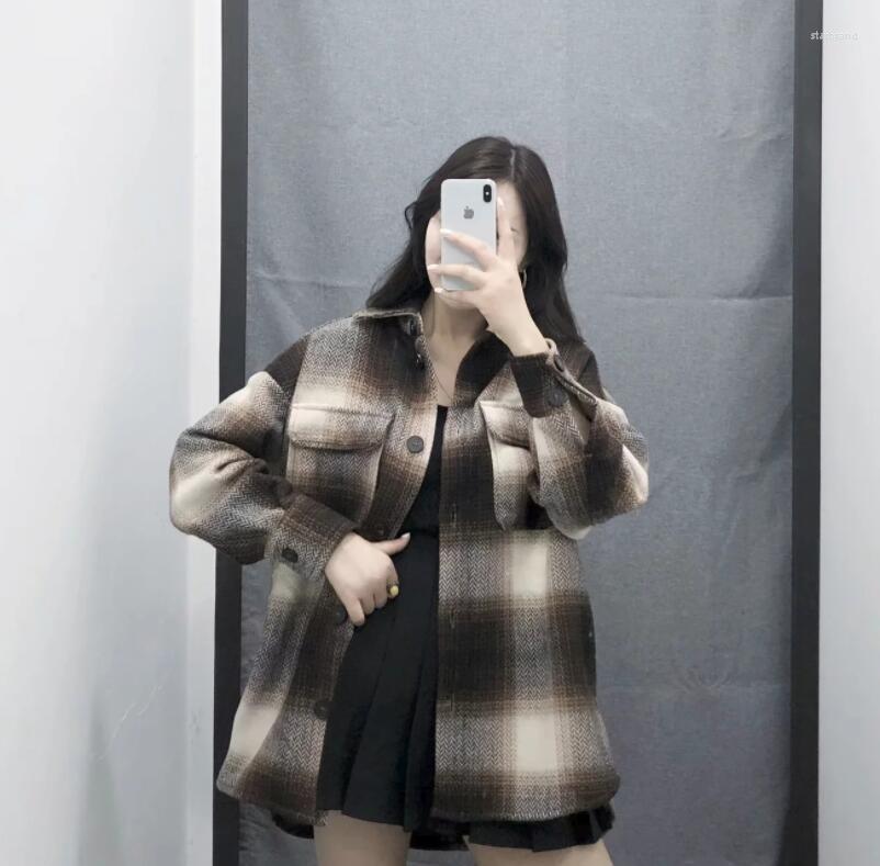 Women' Jackets Vintage Women Casual Plaid Spring And Autumn Coat Long Sleeve Outwear Female Streetwear Oversize Ladies Coats, As photo 2
Women' Jackets Vintage Women Casual Plaid Spring And Autumn Coat Long Sleeve Outwear Female Streetwear Oversize Ladies Coats, As photo 2