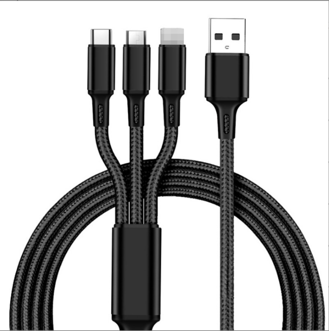 Data Line 3 in 1 cables For Android ios Type-c Mobile Phone Multi-function Usb One Dragging Three Datas Charge Cable Line Core with pp package, Gold
Data Line 3 in 1 cables For Android ios Type-c Mobile Phone Multi-function Usb One Dragging Three Datas Charge Cable Line Core with pp package, Gold