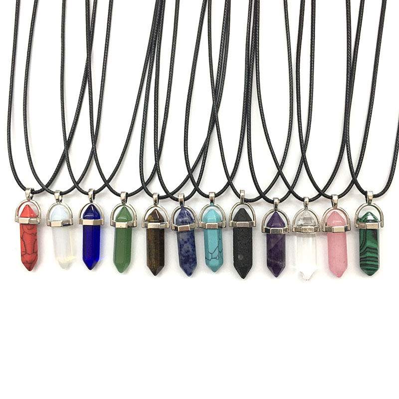 Fashion Colorful Natural Stone Hexagonal Column Necklace Women Men Friendly Pendant Gift
Fashion Colorful Natural Stone Hexagonal Column Necklace Women Men Friendly Pendant Gift