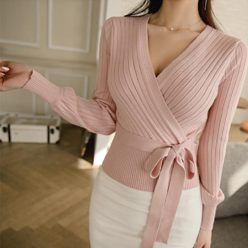 Women' Sweaters Elastic V Neck Sexy Lacing Up Wrap Sweater Women Fall Black Knitted Cardigans Jumper Ladies Tops Soft Lantern Sleeve
Women' Sweaters Elastic V Neck Sexy Lacing Up Wrap Sweater Women Fall Black Knitted Cardigans Jumper Ladies Tops Soft Lantern Sleeve