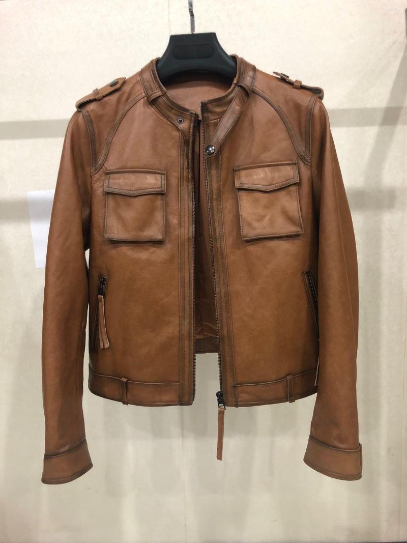 Women' Leather Lady Natural Jacket Women' Old Planting Rubbing Retro Short Locomotive Stand Collar Slim, Black
Women' Leather Lady Natural Jacket Women' Old Planting Rubbing Retro Short Locomotive Stand Collar Slim, Black