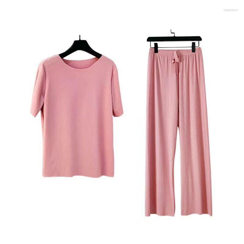 Women's Two Piece Pants Women's Drawstring Cool Loose Women Solid Tracksuits 2 Set Lounge Wear Short Sleeve O Neck Tops Long Pink, Black
Women's Two Piece Pants Women's Drawstring Cool Loose Women Solid Tracksuits 2 Set Lounge Wear Short Sleeve O Neck Tops Long Pink, Black