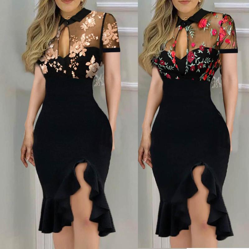 Casual Dresses Slimming Long Lace Slit Dress Ruffles Floral Hem Women Sleeve Pattern Women' Black Surplice, Pink
Casual Dresses Slimming Long Lace Slit Dress Ruffles Floral Hem Women Sleeve Pattern Women' Black Surplice, Pink