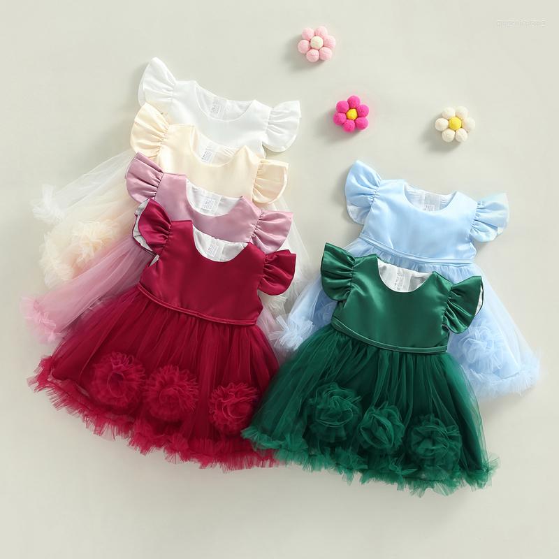 Girl Dresses Little Girls Sleeve Dress Fashion Solid Color 3D Flower Mesh Yarn A-line Princess, White
Girl Dresses Little Girls Sleeve Dress Fashion Solid Color 3D Flower Mesh Yarn A-line Princess, White