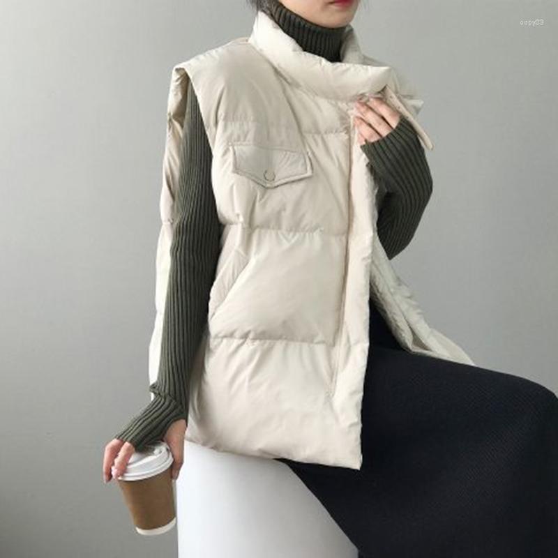 Women' Vests 2022 Autumn Winter Leather Buckle Down Vest Cotton Women Loose Jacket Waistcoat Coat Sleeveless Parkas, Beige
Women' Vests 2022 Autumn Winter Leather Buckle Down Vest Cotton Women Loose Jacket Waistcoat Coat Sleeveless Parkas, Beige