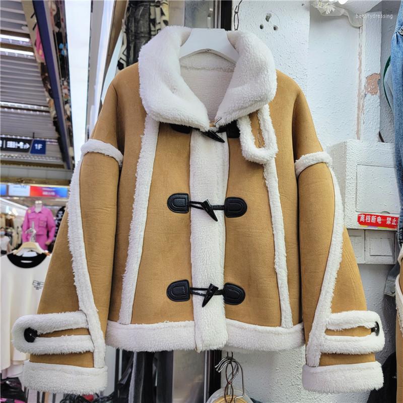Women's Leather Suede Coat Motorcycle Fur Integrated Women's Coats 2022 Winter Short Lamb Faux Jacket Female Thickened Parka Top, Black
Women's Leather Suede Coat Motorcycle Fur Integrated Women's Coats 2022 Winter Short Lamb Faux Jacket Female Thickened Parka Top, Black