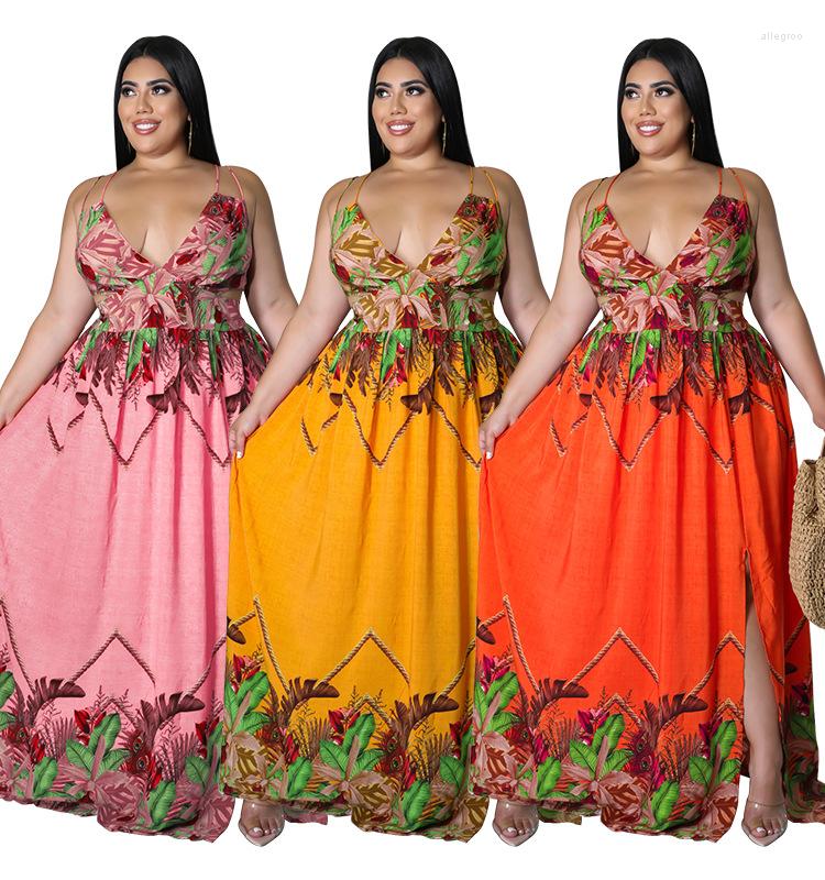 Casual Dresses Wholesale Summer Printing Women Maxi Dress Plus Size Side Split Sleeveless V Neck Sexy Holidays Backless --5XL, Orange
Casual Dresses Wholesale Summer Printing Women Maxi Dress Plus Size Side Split Sleeveless V Neck Sexy Holidays Backless --5XL, Orange
