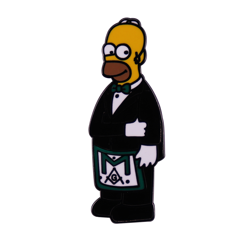 Springgfield Chapter of The Stonecutters Freemason Masonic Homer Lapel Pin 90s Classic Cartoon TV series jewelry accessories, As picture
Springgfield Chapter of The Stonecutters Freemason Masonic Homer Lapel Pin 90s Classic Cartoon TV series jewelry accessories, As picture