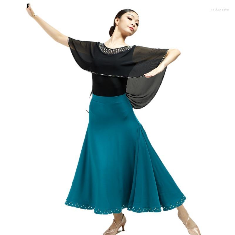 Stage Wear Female Ballroom Dance Skirts Long Expansion Waltz Peformance Tango Dancing Pratice Dancewear FLHY0333, Black skirt
Stage Wear Female Ballroom Dance Skirts Long Expansion Waltz Peformance Tango Dancing Pratice Dancewear FLHY0333, Black skirt