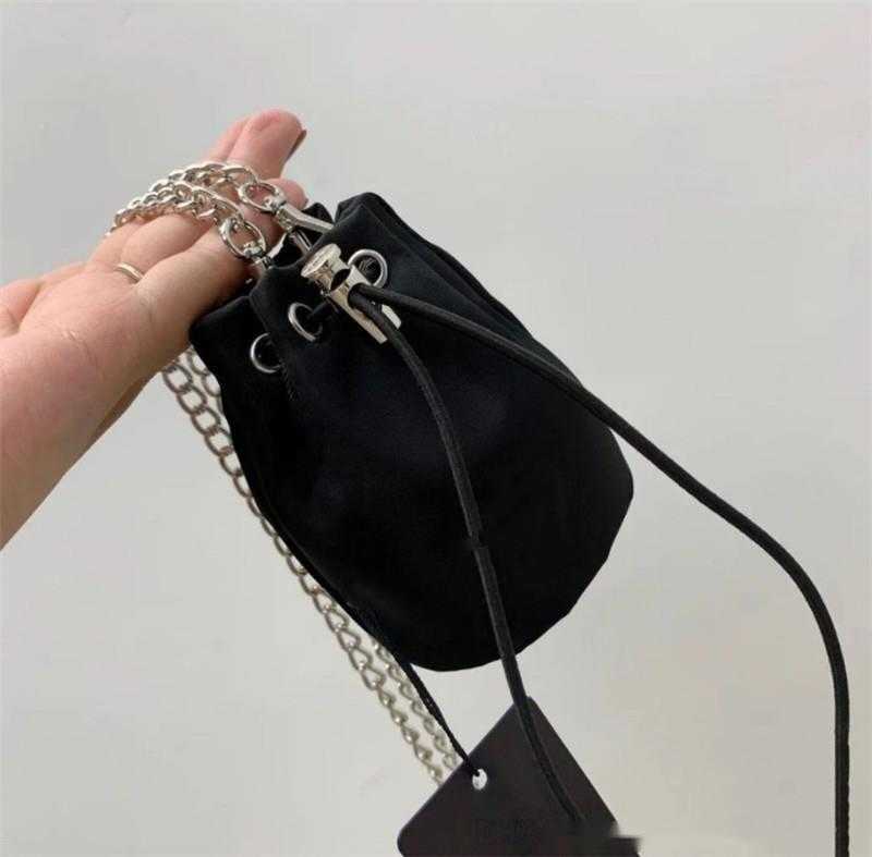 Children Purse Dedigner Girls Black Nylon Bucket Bag Kids Shoulder Bags Mini Wallet