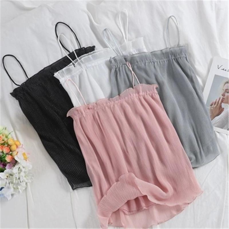 Camisoles & Tanks 2022 Fashion Summer Sexy Women Chiffon Vest Solid Slash Neck Tank Outfits Lady Short Paragraph Bottomings WZ725, Black
Camisoles & Tanks 2022 Fashion Summer Sexy Women Chiffon Vest Solid Slash Neck Tank Outfits Lady Short Paragraph Bottomings WZ725, Black