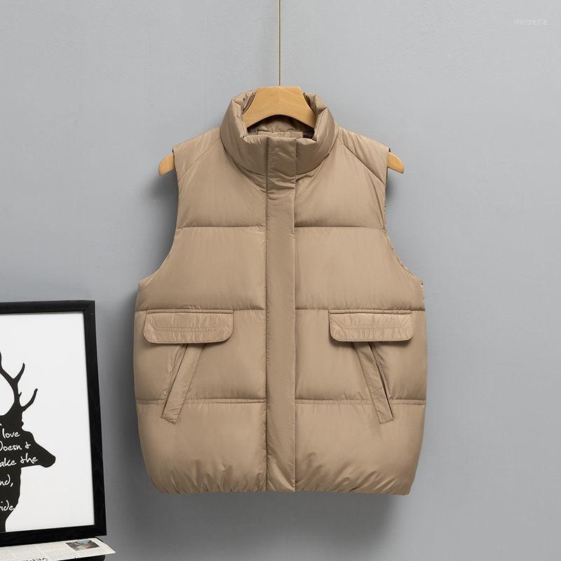 Women's Vests 2022 Cotton Vest Jackets Women Short Autumn Winter Stand Collar Loose Outerwear Sleeveless Waistcoat, Beige
Women's Vests 2022 Cotton Vest Jackets Women Short Autumn Winter Stand Collar Loose Outerwear Sleeveless Waistcoat, Beige