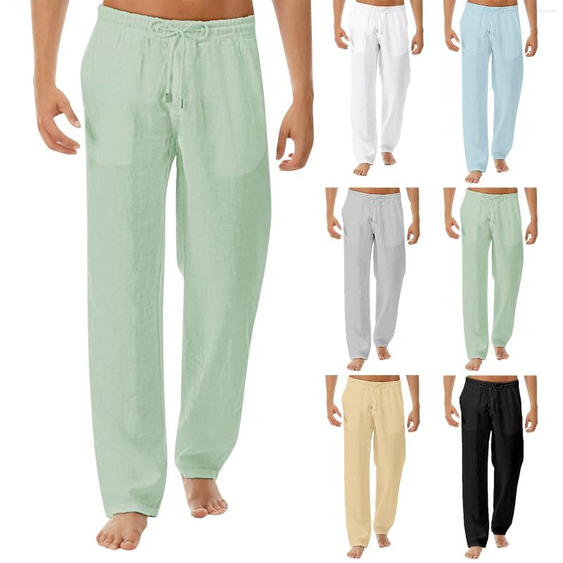 Men's Pants Summer Men Solid Color Linen Multi-pocket Straight Casual Plus Breathable Comfortable Drawstring Loose Trousers, Black
Men's Pants Summer Men Solid Color Linen Multi-pocket Straight Casual Plus Breathable Comfortable Drawstring Loose Trousers, Black