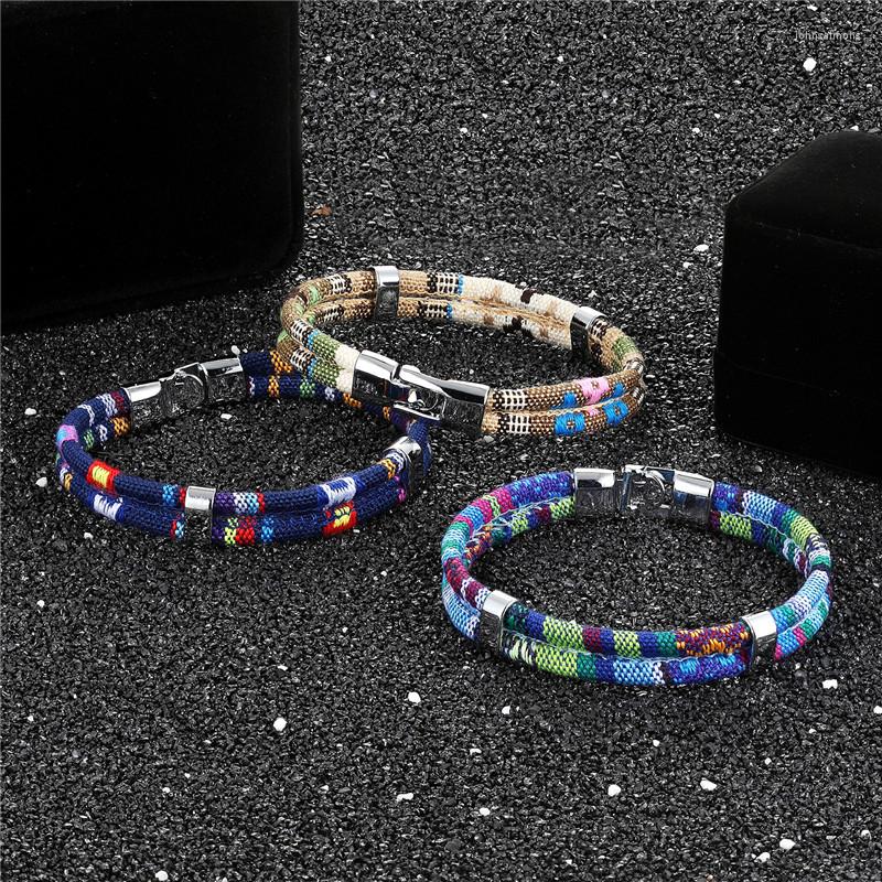 Charm Bracelets Ethnic Farbic Rope Clasp Bracelet Simple Boho Handmade Double-Layer Warp Braclet For Men Cotton Jewelry Pulseras
Charm Bracelets Ethnic Farbic Rope Clasp Bracelet Simple Boho Handmade Double-Layer Warp Braclet For Men Cotton Jewelry Pulseras