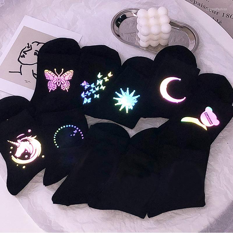Women Socks Reflective Cartoon Pattern 1Pair Black Street Style Long Unisex Cotton Funny Mid Tube Sox, Unicorn
Women Socks Reflective Cartoon Pattern 1Pair Black Street Style Long Unisex Cotton Funny Mid Tube Sox, Unicorn