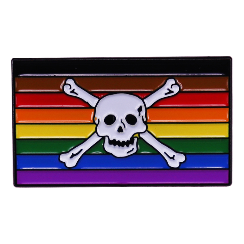 Skull Rainbow Pride Pirate Flag Enamel Pin LGBT Badge Brooch Jewelry Backpack Decoration Accessories, As picture
Skull Rainbow Pride Pirate Flag Enamel Pin LGBT Badge Brooch Jewelry Backpack Decoration Accessories, As picture