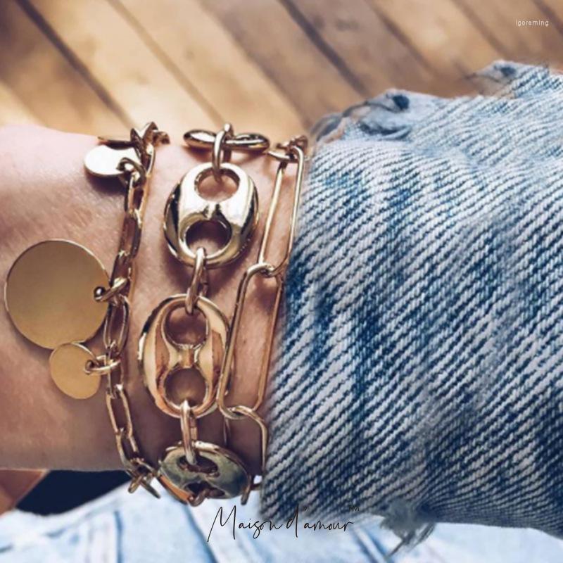 Link Bracelets Wholesale Europ Selling Oversized Punk Gothic Style Geometric Design Chunky Gold 3pc Set Women Jewelry
Link Bracelets Wholesale Europ Selling Oversized Punk Gothic Style Geometric Design Chunky Gold 3pc Set Women Jewelry