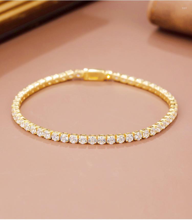 Link Bracelets 925 Sterling Silver Simulated Moissanite Diamond For Women Yellow White Gold Color Birthday Jewelry Gift
Link Bracelets 925 Sterling Silver Simulated Moissanite Diamond For Women Yellow White Gold Color Birthday Jewelry Gift