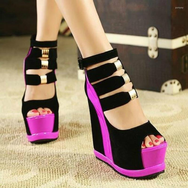 Sandals 2022 Woman Shoes Summer Genuine Women Platform Thick Soles Wedges High Heel 14cm Peep Toe Mixed Colors Sexy, Picture shown
Sandals 2022 Woman Shoes Summer Genuine Women Platform Thick Soles Wedges High Heel 14cm Peep Toe Mixed Colors Sexy, Picture shown