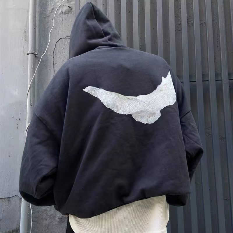 Designer hoodie mens sweatshirt American Hip Hop hoody Loose oversize hooded sweater Peace Pigeon Print pullover coat men women hoodies, Brown
Designer hoodie mens sweatshirt American Hip Hop hoody Loose oversize hooded sweater Peace Pigeon Print pullover coat men women hoodies, Brown