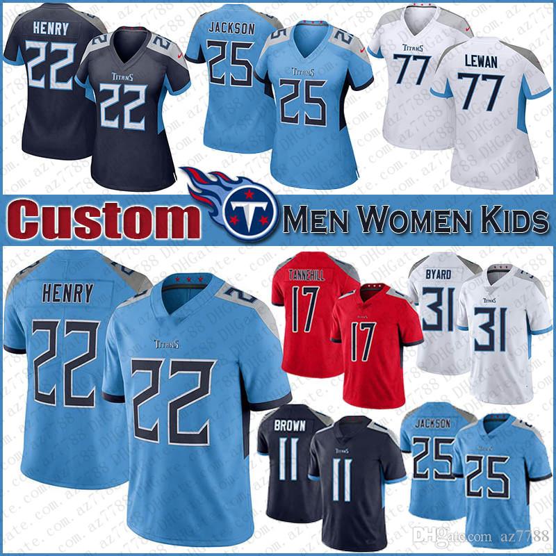College wear 22 Derrick Henry Tennessee Custom Men Women Kids Titan Football Jersey 31 Kevin Byard 17 Ryan Tannehill 77 Taylor Lewan 25 Jack, Picture
College wear 22 Derrick Henry Tennessee Custom Men Women Kids Titan Football Jersey 31 Kevin Byard 17 Ryan Tannehill 77 Taylor Lewan 25 Jack, Picture