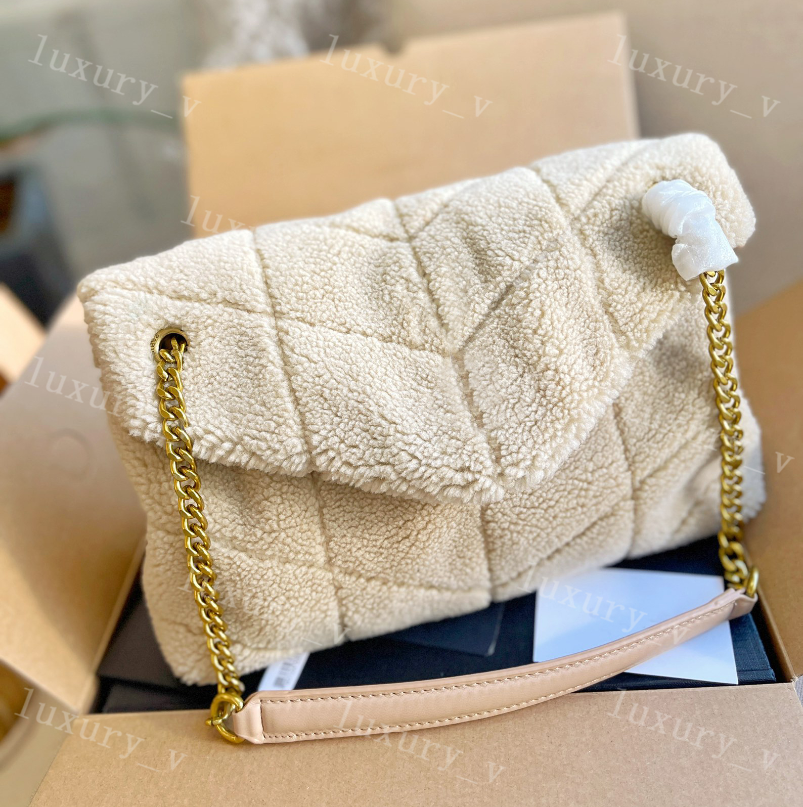 Designer LOULOU Bags PUFFER Leather Bag Women Chain Shoulder Bag Matelasse Toy Small Medium Fashion Black Beige Crossbody Purse, Color 1
Designer LOULOU Bags PUFFER Leather Bag Women Chain Shoulder Bag Matelasse Toy Small Medium Fashion Black Beige Crossbody Purse, Color 1