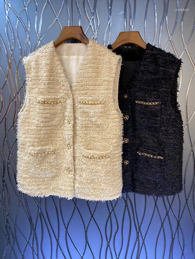 Women' Vests 2022 Women Fashion High Quality Sleeveless V-neck Chain Edge Woolen Loose Vest Top 923
Women' Vests 2022 Women Fashion High Quality Sleeveless V-neck Chain Edge Woolen Loose Vest Top 923