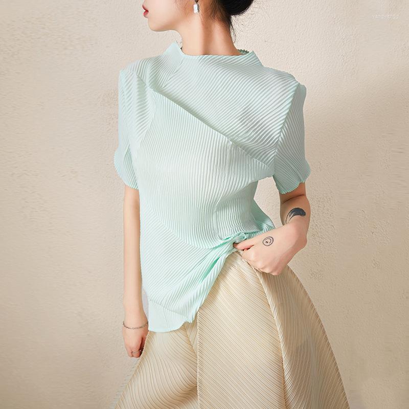 Women's T Shirts Design Sense Niche Pleated Stitching Round Neck Short-sleeved T-shirt Women's Summer Half-sleeved High-end Top, Picture color
Women's T Shirts Design Sense Niche Pleated Stitching Round Neck Short-sleeved T-shirt Women's Summer Half-sleeved High-end Top, Picture color