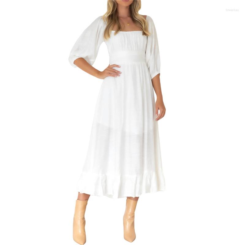 Casual Dresses Women Elegant A-line Dress High Waist Midi Lantern Sleeve Plain Square Neck Back Tie-Up Ladies Ruffle Hem Y2K, Blue
Casual Dresses Women Elegant A-line Dress High Waist Midi Lantern Sleeve Plain Square Neck Back Tie-Up Ladies Ruffle Hem Y2K, Blue