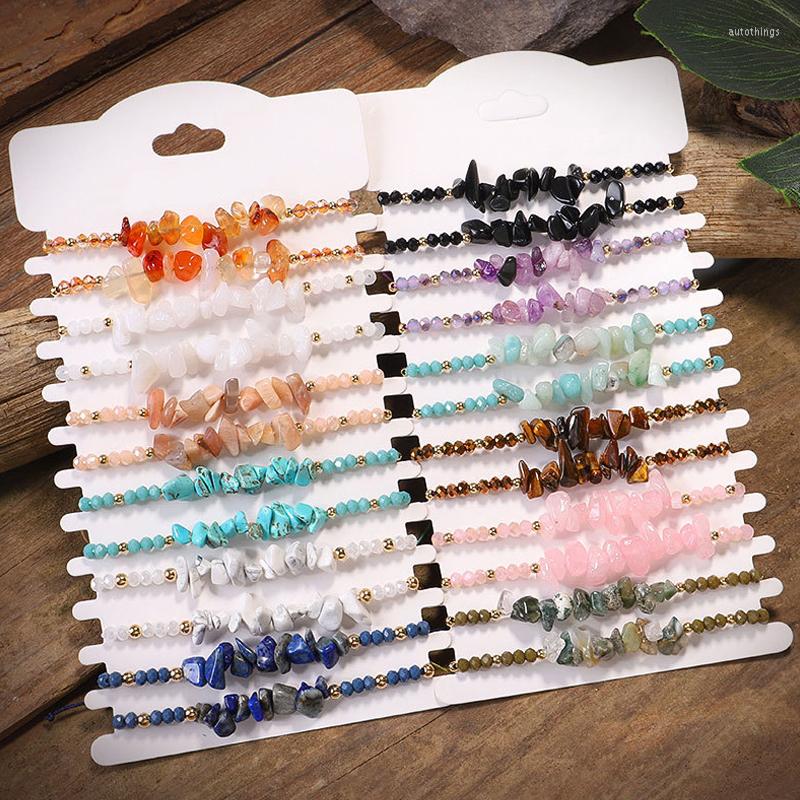 Link Bracelets Boho Natural Stone Bracelet For Women Amethyst Turquoise Agate Crystal Gravel String Adjustable Rope Chain Gift
Link Bracelets Boho Natural Stone Bracelet For Women Amethyst Turquoise Agate Crystal Gravel String Adjustable Rope Chain Gift