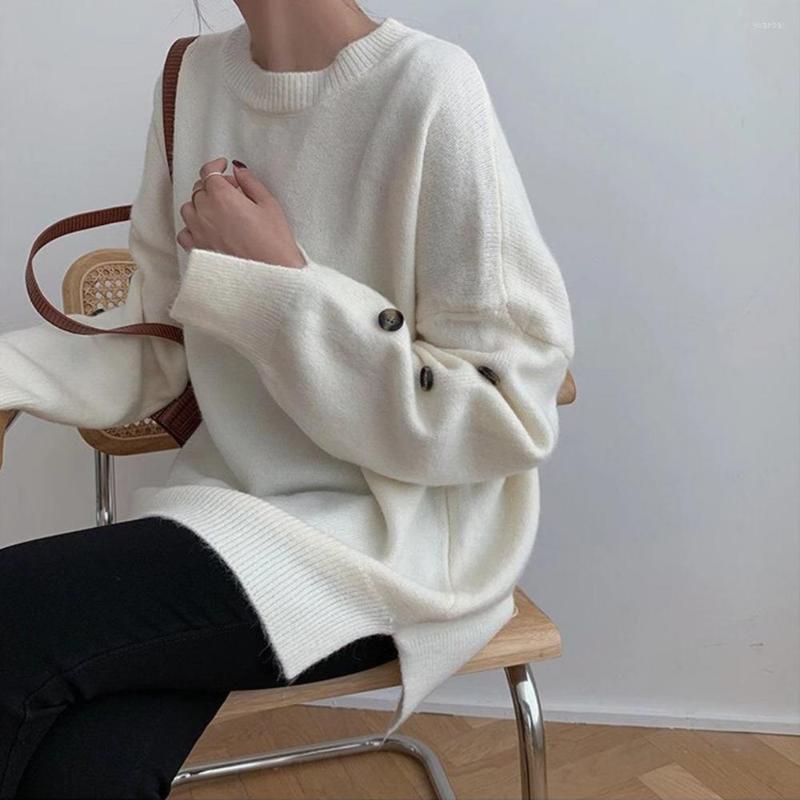 Women's Sweaters Women Winter Loose Top Pullover Chic Jumper Button Decor Knitwear Casual Sweater, Grey
Women's Sweaters Women Winter Loose Top Pullover Chic Jumper Button Decor Knitwear Casual Sweater, Grey