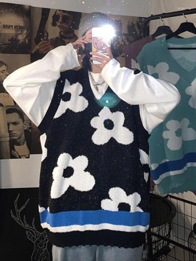 Women' Vests Korean Fashion Streetwear Sweet Floral Jacquard Knitted V-neck Sleeveless Loose Waistcoat Women Harajuku Vintage Y2k Gilet, Blue green
Women' Vests Korean Fashion Streetwear Sweet Floral Jacquard Knitted V-neck Sleeveless Loose Waistcoat Women Harajuku Vintage Y2k Gilet, Blue green