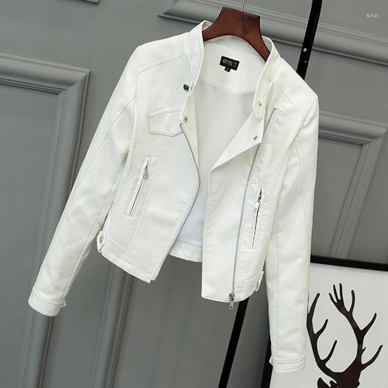 Women' Leather Motorcycle Coat Short Faux Jacket Biker Women Female 2022 Solid Zipper Outerwear Spring Outwear Casacos Femininos Black
Women' Leather Motorcycle Coat Short Faux Jacket Biker Women Female 2022 Solid Zipper Outerwear Spring Outwear Casacos Femininos Black