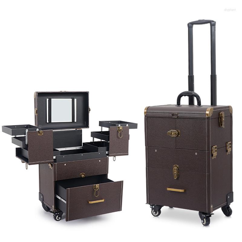 Suitcases Style Professional Trolley Makeup Luggage Case Large Multi-layer Rolling Travel Suitcase Nail Tattoo Tool Box
Suitcases Style Professional Trolley Makeup Luggage Case Large Multi-layer Rolling Travel Suitcase Nail Tattoo Tool Box