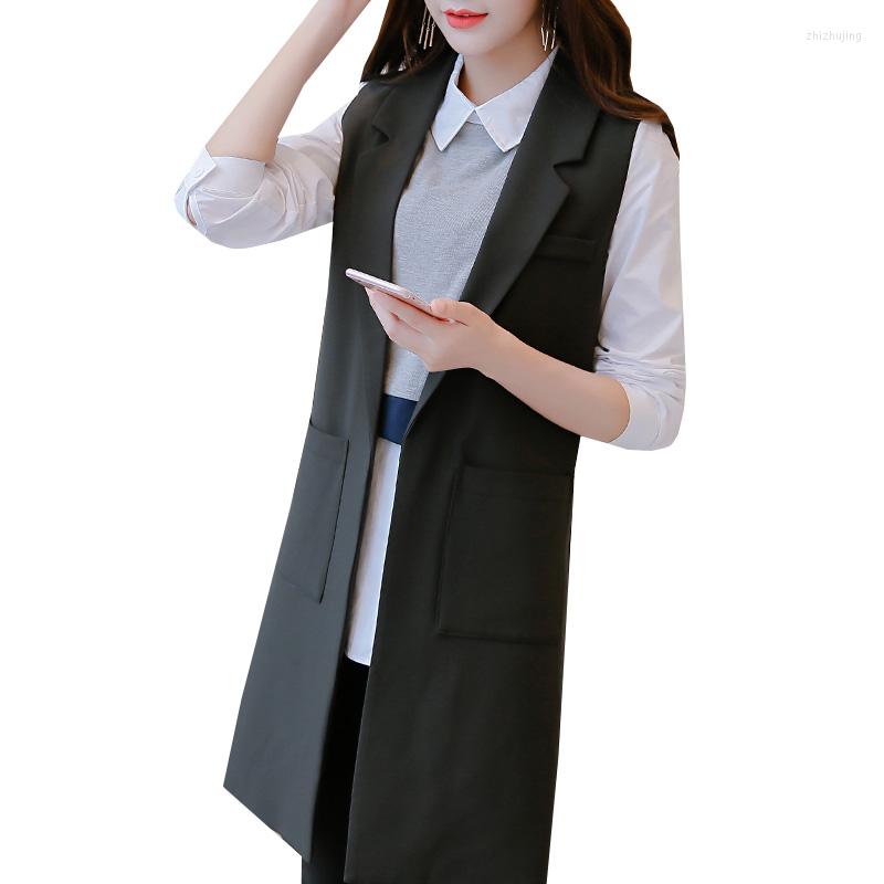 Women' Vests 2022 Fashion Autumn Women Waistcoat Elegant Long Coat Slim Sleeveless Black Blazer Vest Outwear Plus Size Jacket Suit AB343
Women' Vests 2022 Fashion Autumn Women Waistcoat Elegant Long Coat Slim Sleeveless Black Blazer Vest Outwear Plus Size Jacket Suit AB343