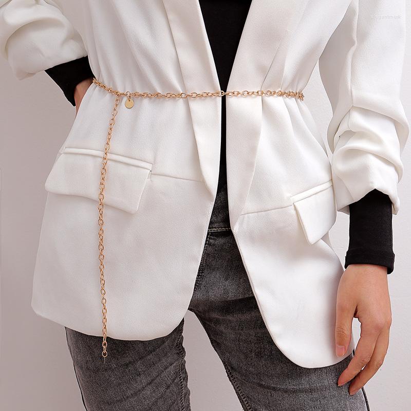 Belts Simple Long Chain Belt Women Single-Layer Pendant Waist Wild Slim Gold Silver Metal Body Adjustable Waistband Straps
Belts Simple Long Chain Belt Women Single-Layer Pendant Waist Wild Slim Gold Silver Metal Body Adjustable Waistband Straps
