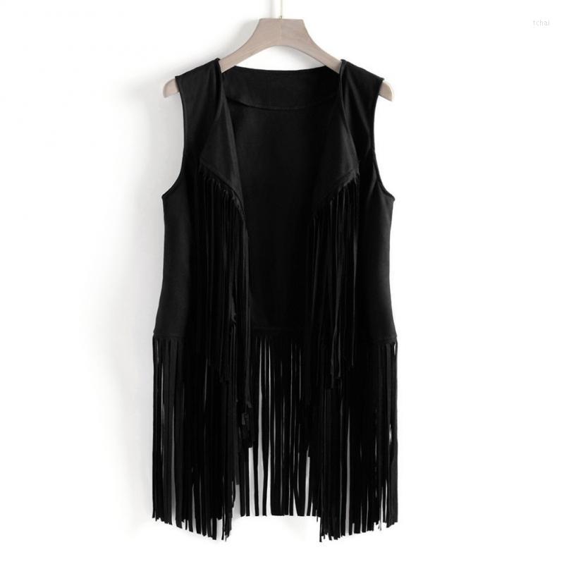Women' Vests Women' Fringed Vest Jacket Fashion Fall Winter Suede Ethnic Sleeveless Cardigan Vintage Faux Tassel Coat Black
Women' Vests Women' Fringed Vest Jacket Fashion Fall Winter Suede Ethnic Sleeveless Cardigan Vintage Faux Tassel Coat Black