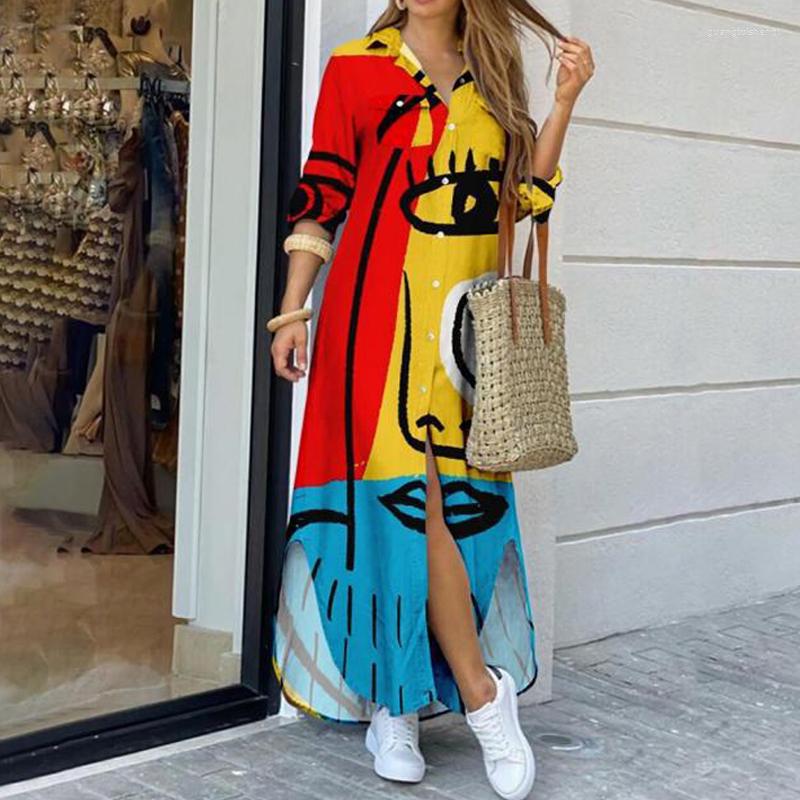 Casual Dresses Summer V Neck Print Shirt For Women 2022 Fashion Elegant Long Sleeves Irregular Buttons Sexy Maxi Beach, 1952-05
Casual Dresses Summer V Neck Print Shirt For Women 2022 Fashion Elegant Long Sleeves Irregular Buttons Sexy Maxi Beach, 1952-05