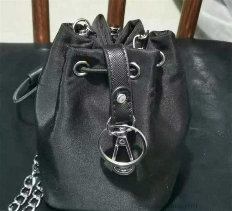Children Purse Dedigner Girls Black Nylon Bucket Bag Kids Shoulder Bags Mini Wallet
